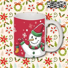 Снеговик Акварель